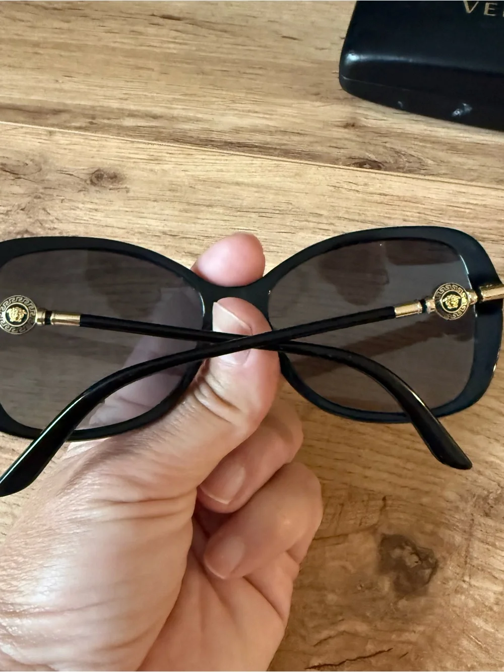 VERSACE 4303 GB1/T3 58mm Black Gold Butterfly Sunglasses Italy Women’s Designer